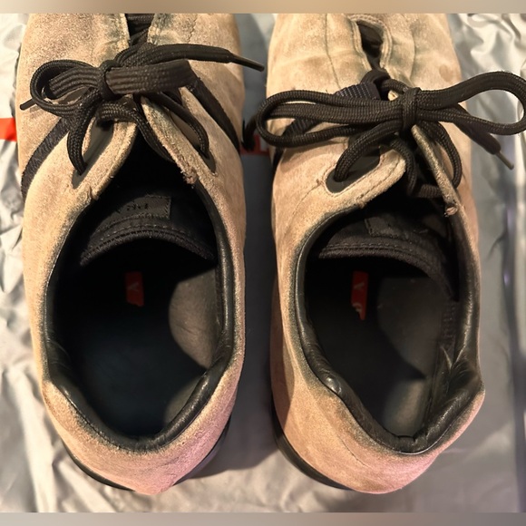 Men’s Prada Vintage Gray Brown Suede Leather Sport Sneaker with Dust Bag - Picture 8 of 12